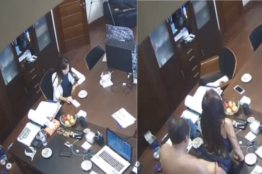 Lộ clip thư ký bị sếp đụ rên la